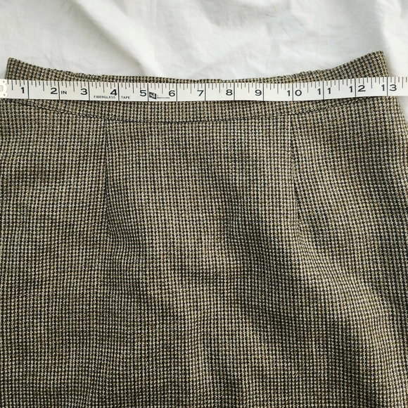 Moda Petite 100% Wool Pencil Skirt, Military Green Brown Tone, Women's Size 6 - Picture 12 of 14